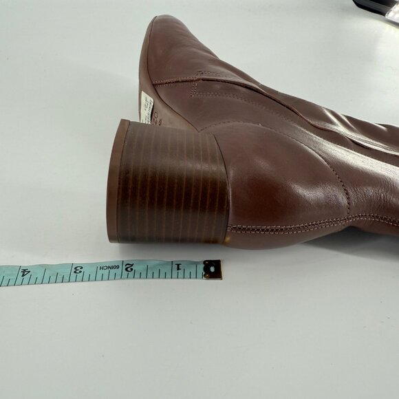 Arezzo Womens Brown Leather Ankle Boots With Block Heel Size 7.5B Made In Brazil - Picture 8 of 13